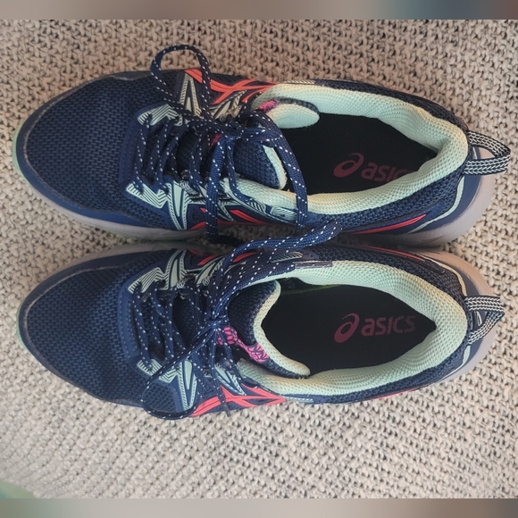 Asics Gel Venture 8 Blue, Mint, Pink Trail Running Shoe 8.5 *Wear - Picture 10 of 15